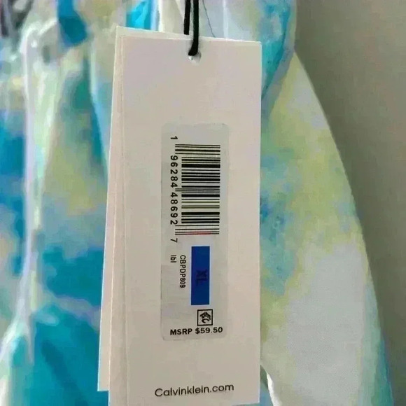 Men's Calvin Klein, extra large multicolored lined bathing suit. NWT - Picture 4 of 16